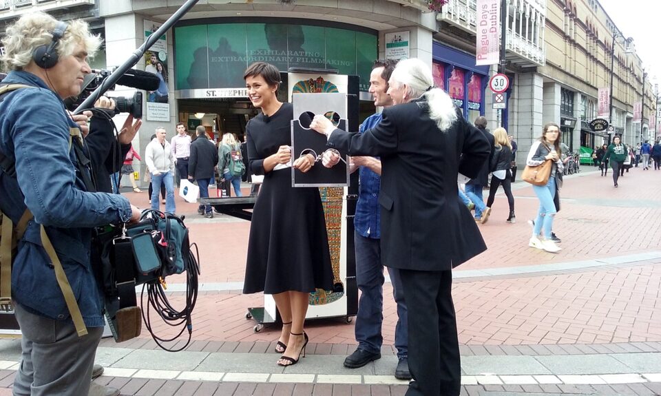 Comedy stage illusion with audience